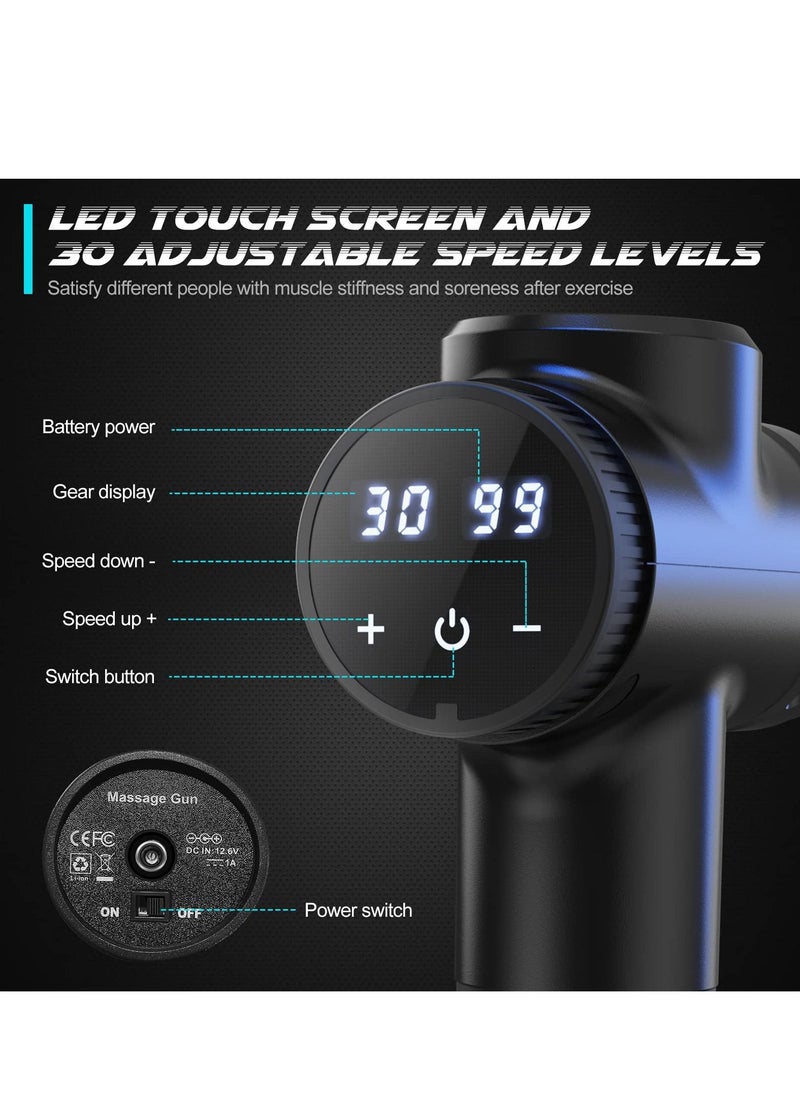 Arabest Muscle Massage Gun Percussion Muscle Massager, Deep Tissue Pain Relief, Back Leg Body, 30 Speeds Adjustable Speed Body Massager Electric Massager Back Massager  - Image 4