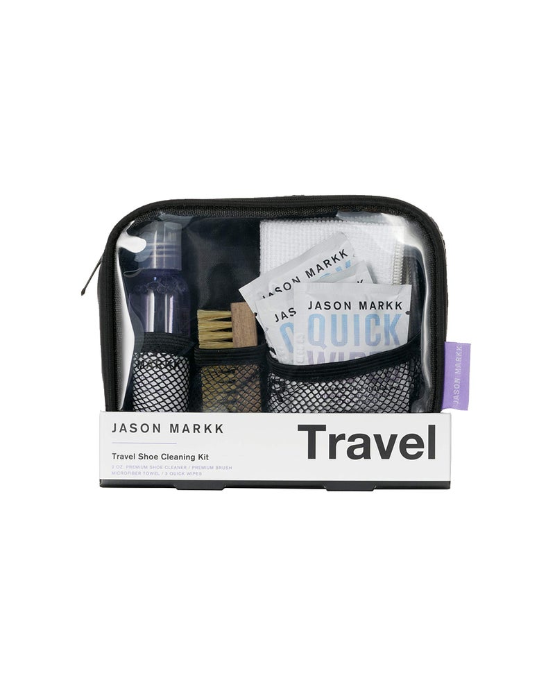 Jason Markk Travel Shoe Cleaning Kit, Shoe Cleaner, 5-Piece Set, Travel Size Sneaker Care, Ideal for Footwear, Safe on Leather, Suede, Nubuck, Cotton, Knits - Image 1