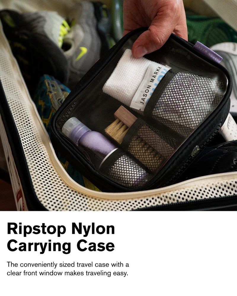 Jason Markk Travel Shoe Cleaning Kit, Shoe Cleaner, 5-Piece Set, Travel Size Sneaker Care, Ideal for Footwear, Safe on Leather, Suede, Nubuck, Cotton, Knits - Image 3