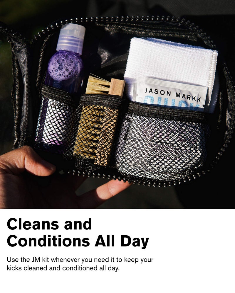 Jason Markk Travel Shoe Cleaning Kit, Shoe Cleaner, 5-Piece Set, Travel Size Sneaker Care, Ideal for Footwear, Safe on Leather, Suede, Nubuck, Cotton, Knits - Image 4