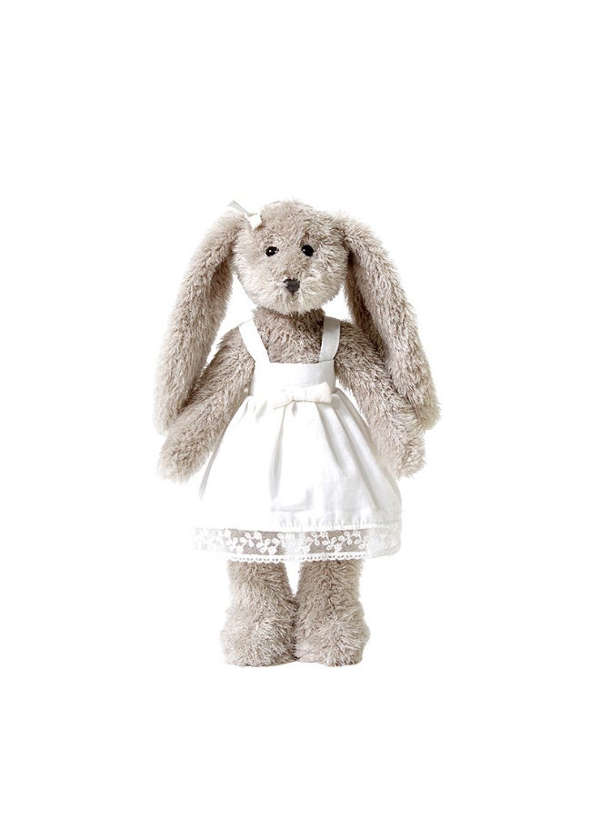 New Plush Rabbit Toy in White Tulle Dress - Perfect Companion for Girls  - Image 1