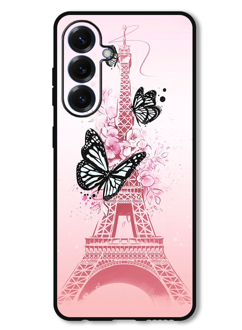 Theodor Protective Case Anti Scratch Shock Proof Bumper Cover For Samsung Galaxy S25 Plus Black Butterflies - Image 1