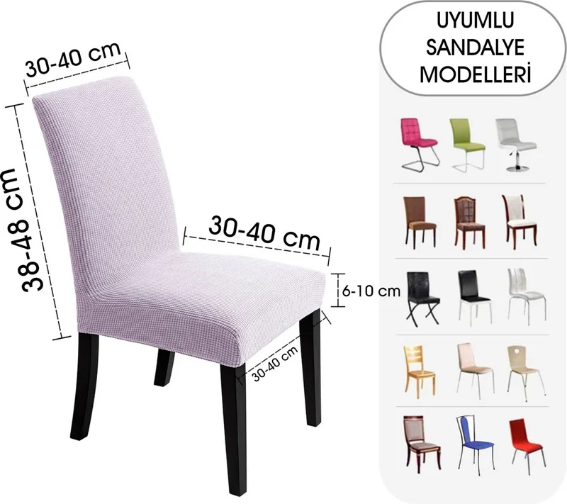 فايند Liları Esenk Chair Cover Square Pattern Stretch Elastic Mutak Chair Cover 1-piece stone