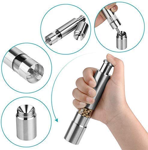 TERXA Manual Stainless Steel Pepper Muller Thumb Push Type Spice Mill Grinder Kitchen Tool Accessories Hand Grinder Machine for Spices Pack of 1Multicolor - Image 5