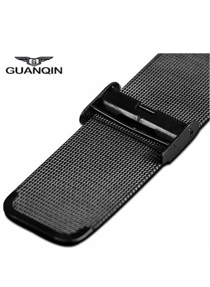 جوانكين ساعات رجالية رقيقة جدا شبكة الفولاذ المقاوم للصدأ باند ماء كوارتز ساعة معصم - Image 4