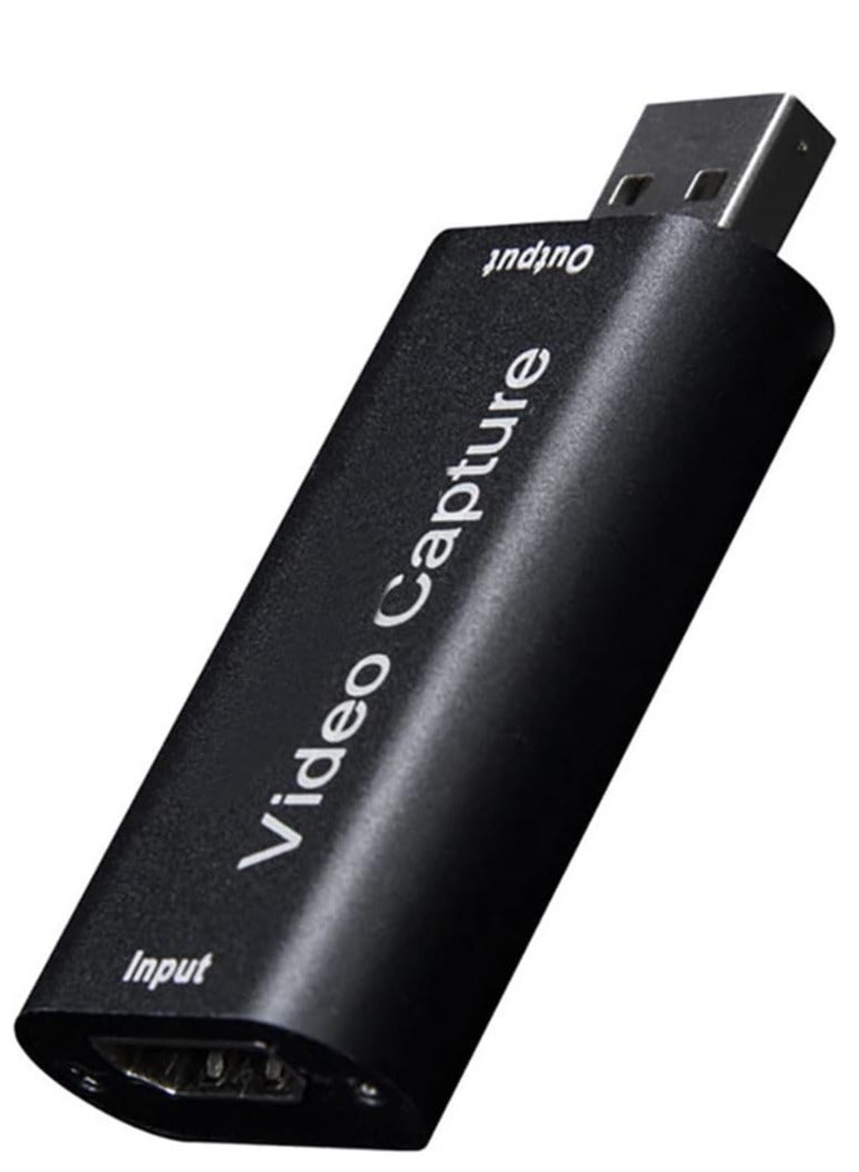 HDMI Video Capture Card USB 2.0 1080P 1920 × 1080 @ 30Hz No Driver Video Recording Card Capture Card HDMI USB Adapter Recording Device USB Game Capture Card for Live Streaming Gaming Video Conference - Image 1