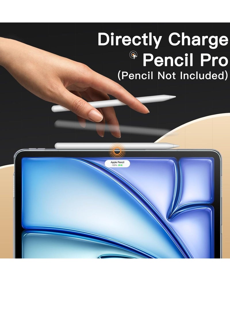 Jetech Clear Case for iPad Air 13 Inch M2 2024 Anti Yellowing Transparent Shockproof Slim Tablet Back Cover with Hard PC Back and Soft TPU Bumper - Image 4