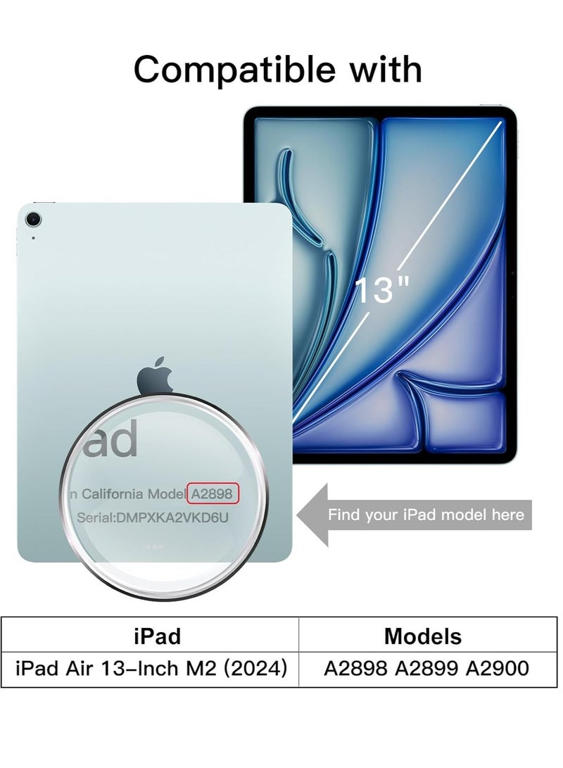 Jetech Clear Case for iPad Air 13 Inch M2 2024 Anti Yellowing Transparent Shockproof Slim Tablet Back Cover with Hard PC Back and Soft TPU Bumper - Image 2