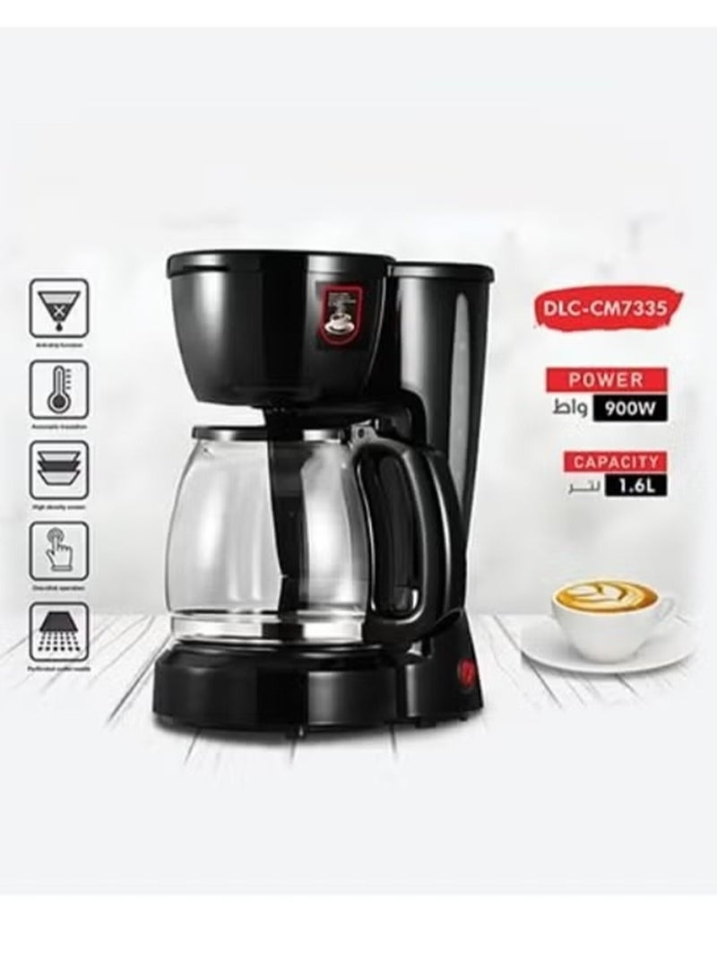دي إل سي  ماكينة قهوة كهربائية سعة 1.6 لتر وقوة 900 واط