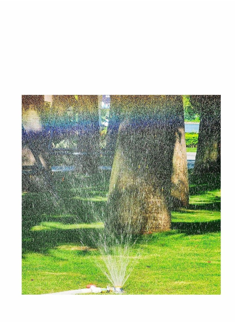 KASTWAVE 4 Pcs Metal Spot Sprinkler,  360 Degree Square Circle Pattern Aluminum Alloy Sprinkler,Hose Sprinklers Coverage Area Up to 30FT for Small to Medium Area Yard Lawn Garden Watering, 4 Pack  - Image 5