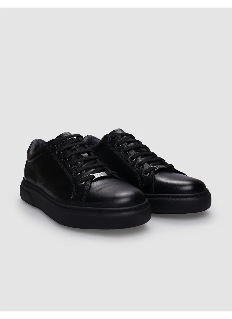 Cabani Leather Black Lace-Up Men's Sneaker