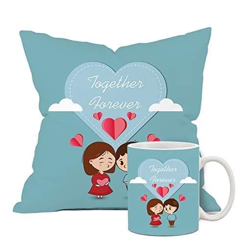 The Purple Tree Polyester Valentine's Day Gift Set - Cushion and Coffee Mug for Husband, Boyfriend, Wife, Girlfriend - Image 2