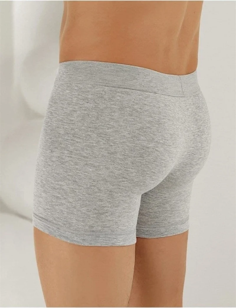 Arma Yıldız Grey Lycra Men's Plain Boxer Cotton
