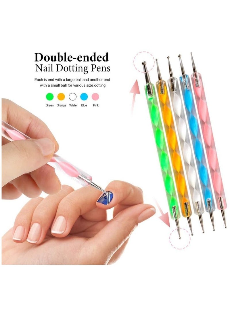 أوريتي مجموعة أقلام تزيين الأظافر، مجموعة أدوات تصميم طلاء الأظافر، مكونة من 20 قطعة - Image 2