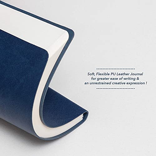REGAL Exclusive A-5 PU Leather Notebook Diary Journal, Modern and Trendy Flexible Cover design with unique Elastic Band Closure,192 pages, 80 gsm (Indigo Blue) - Image 3