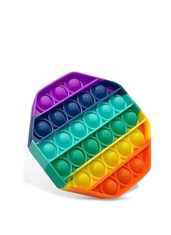 Push Bubbles Pop Fidget Sensory Toy,A Loud Side And A Quiet Side To Pop, Autism Adhd Special Needs Stress Reliever Silicone Squeeze Toy