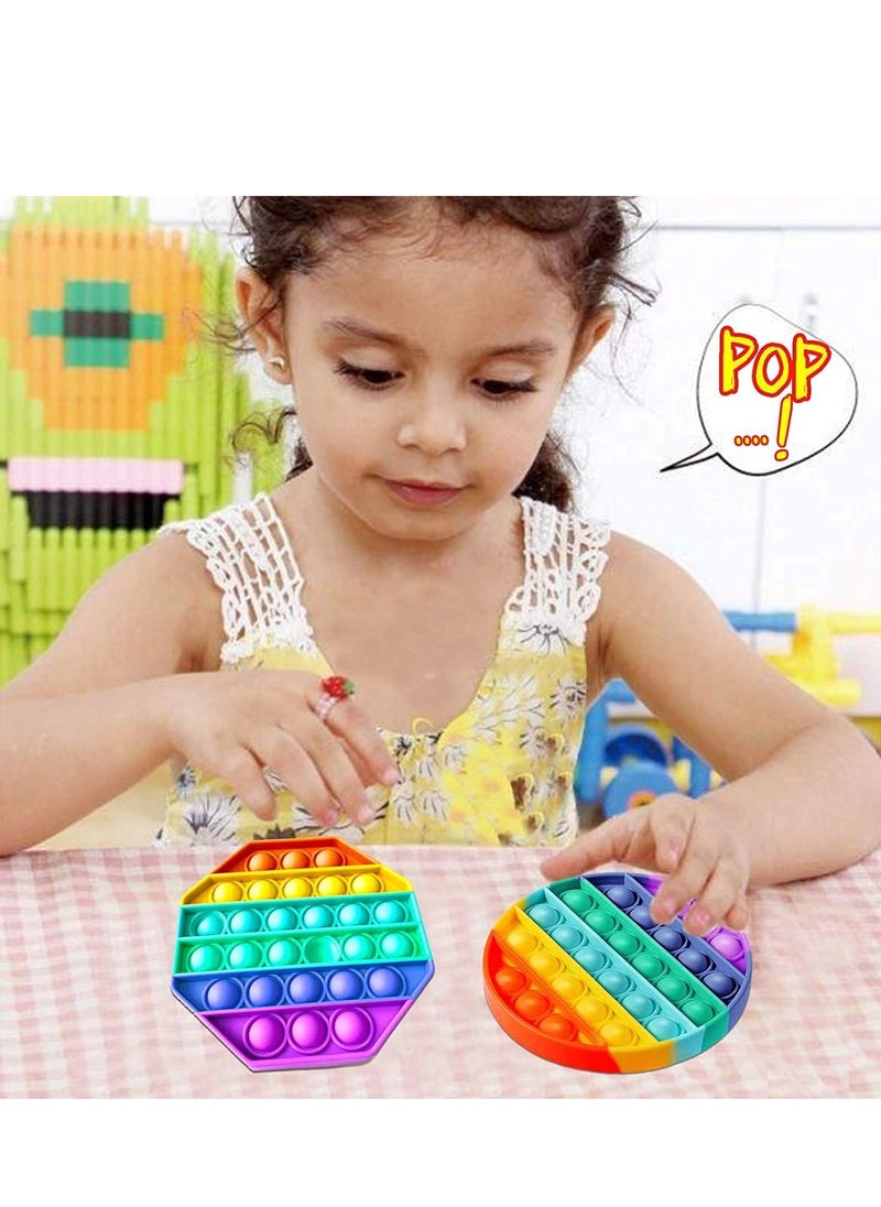 Cool Baby Style - Push Bubbles Pop Fidget Sensory Toy,A Loud Side And A Quiet Side To Pop, Autism Adhd Special Needs Stress Reliever Silicone Squeeze Toy - Image 1