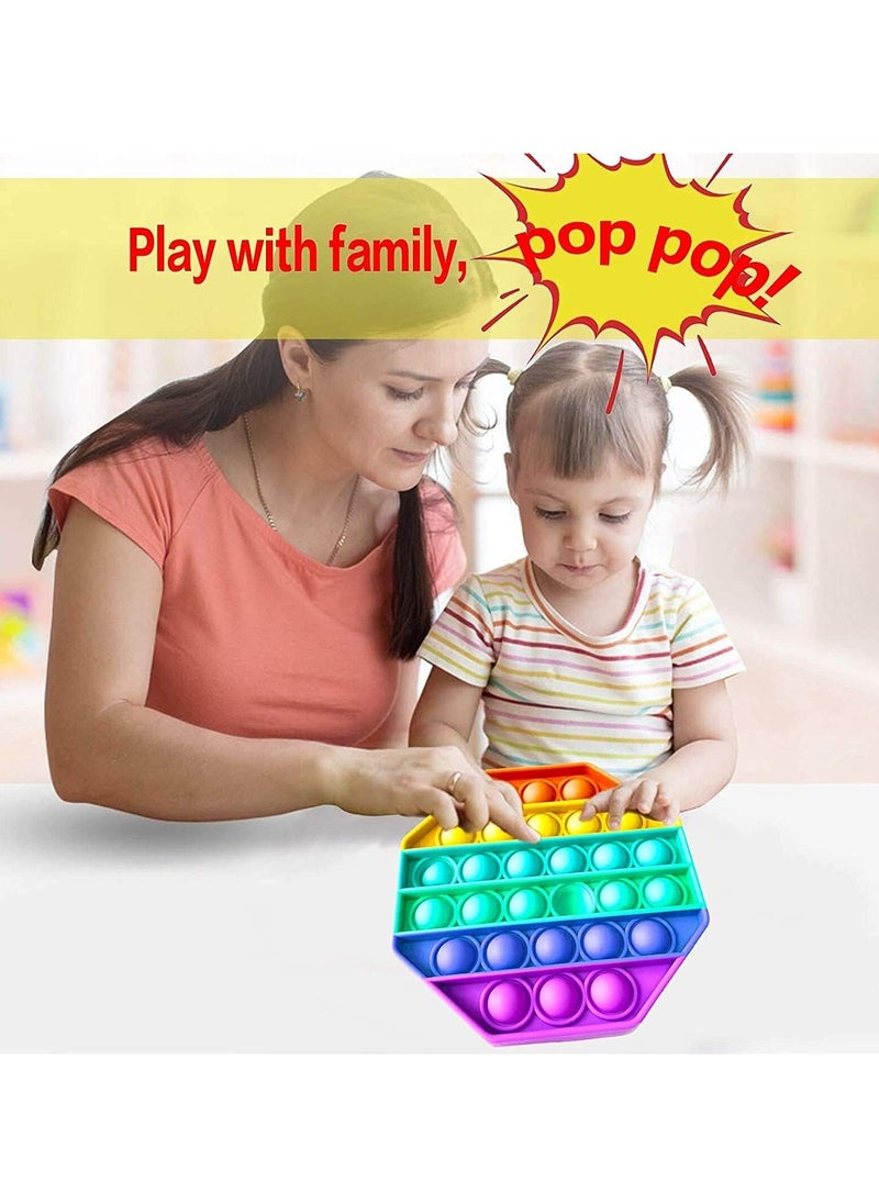Cool Baby Style - Push Bubbles Pop Fidget Sensory Toy,A Loud Side And A Quiet Side To Pop, Autism Adhd Special Needs Stress Reliever Silicone Squeeze Toy - Image 1