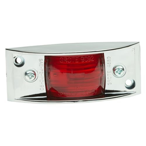 Grote 46892 Red Chrome-Armored Clearance Marker Light - Image 1