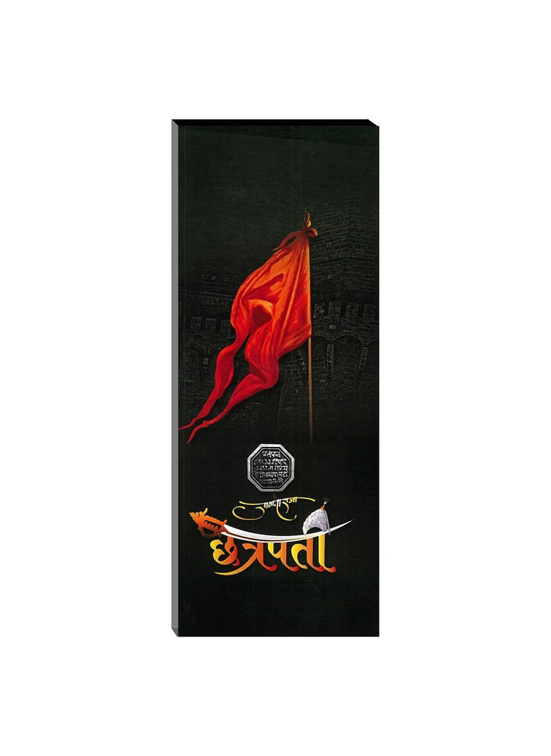 Indianara Indianara Set of 3 Chatrapathi Shivaji MDF Art Painting 3769FL without glass 45 X 12 9 X 12 45 X 12 INCH  - Image 4