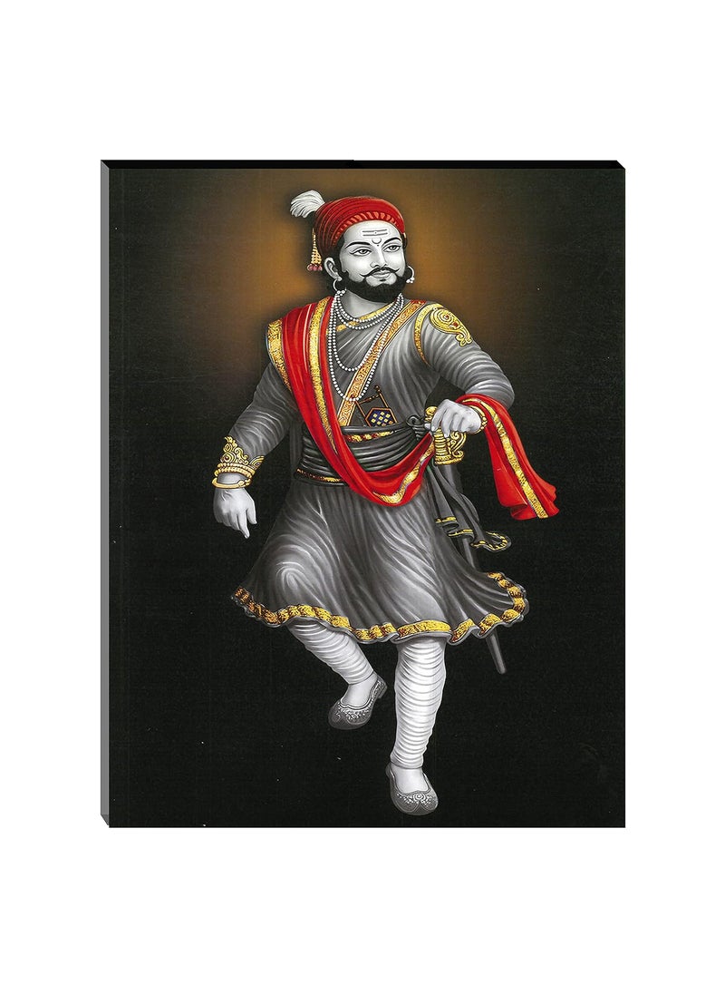 Indianara Indianara Set of 3 Chatrapathi Shivaji MDF Art Painting 3769FL without glass 45 X 12 9 X 12 45 X 12 INCH  - Image 5