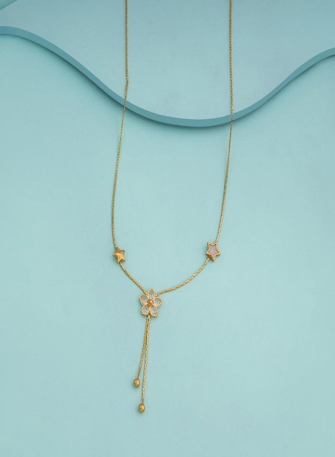 KUSHAL'S Fashion Jewellery White Gold Polished Copper Trendy Necklace, Best for Casual Wear & Special Occasion - 454894 - Image 2