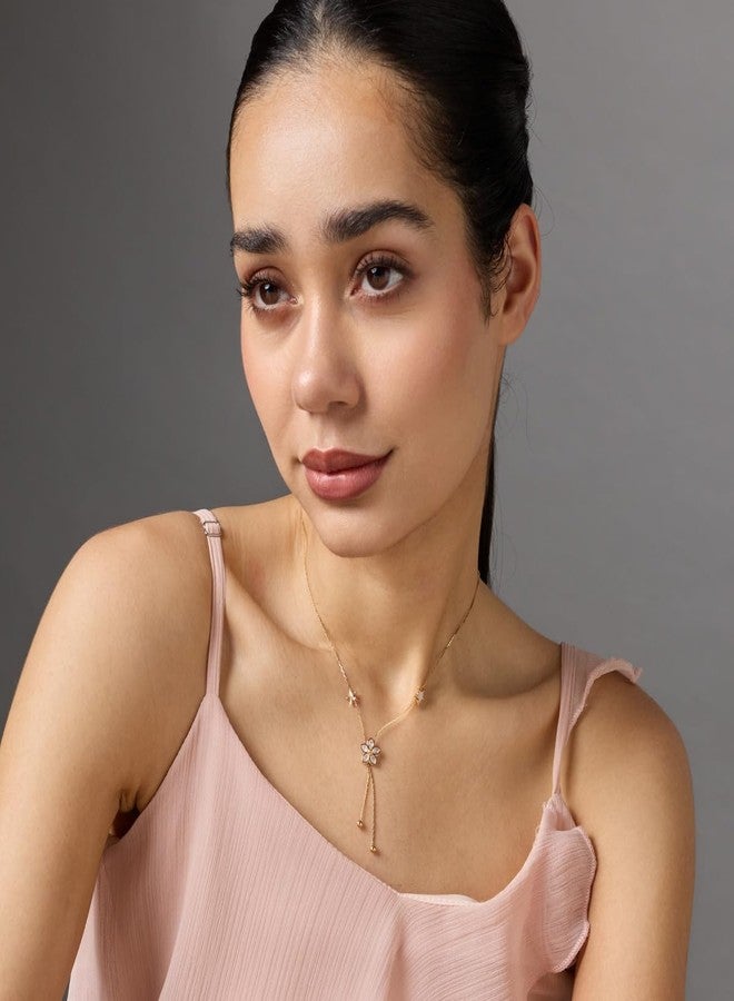 KUSHAL'S Fashion Jewellery White Gold Polished Copper Trendy Necklace, Best for Casual Wear & Special Occasion - 454894 - Image 5