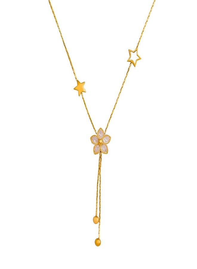 KUSHAL'S Fashion Jewellery White Gold Polished Copper Trendy Necklace, Best for Casual Wear & Special Occasion - 454894 - Image 1