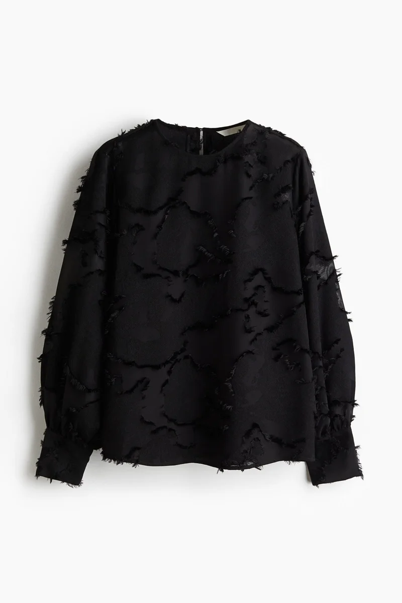 H&M Jacquard-weave blouse