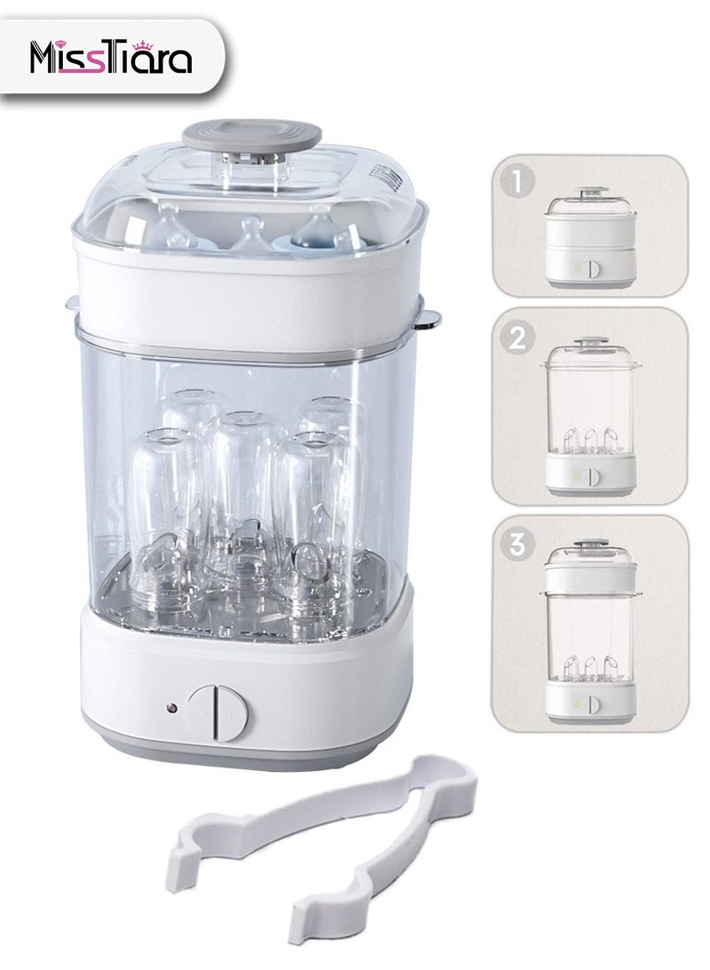مس تيارا معقم زجاجات الأطفال بالبخار، معقم زجاجات الأطفال بالبخار الكهربائي، جهاز تدفئة/تعقيم زجاجات الأطفال، مناسب لجميع مستلزمات الأطفال - Image 1