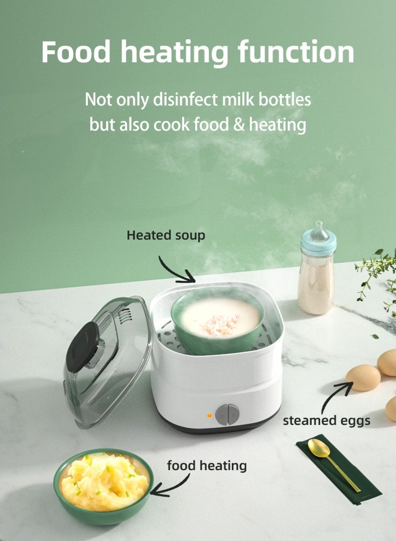 مس تيارا معقم زجاجات الأطفال بالبخار، معقم زجاجات الأطفال بالبخار الكهربائي، جهاز تدفئة/تعقيم زجاجات الأطفال، مناسب لجميع مستلزمات الأطفال - Image 4