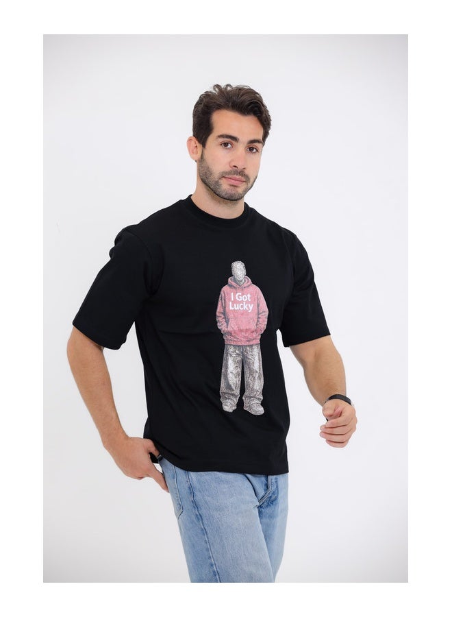 WHITE RABBIT "I Got Lucky" Graphic T-Shirt - Image 3