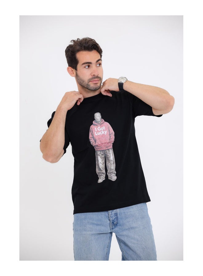WHITE RABBIT "I Got Lucky" Graphic T-Shirt - Image 1