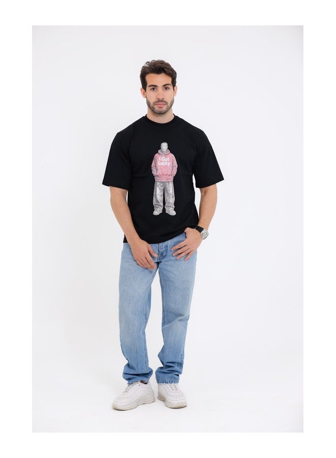 WHITE RABBIT "I Got Lucky" Graphic T-Shirt - Image 5
