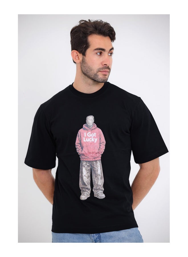 WHITE RABBIT "I Got Lucky" Graphic T-Shirt - Image 2