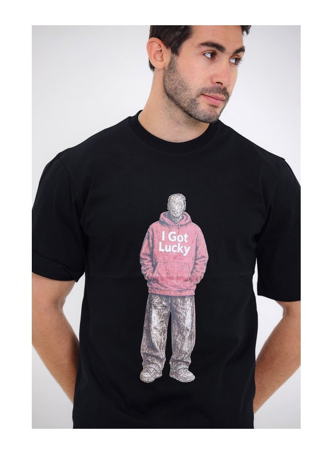 WHITE RABBIT "I Got Lucky" Graphic T-Shirt - Image 4