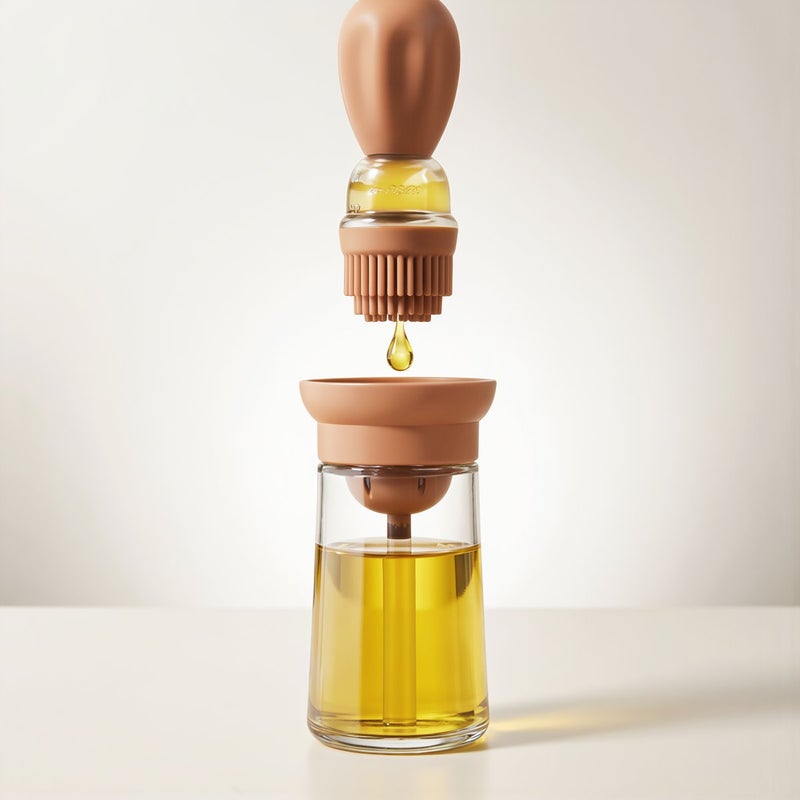 Oil Brush Bottle Portion Control for Diet Fitness Healthy Low Calorie Cooking Household Use - Image 1