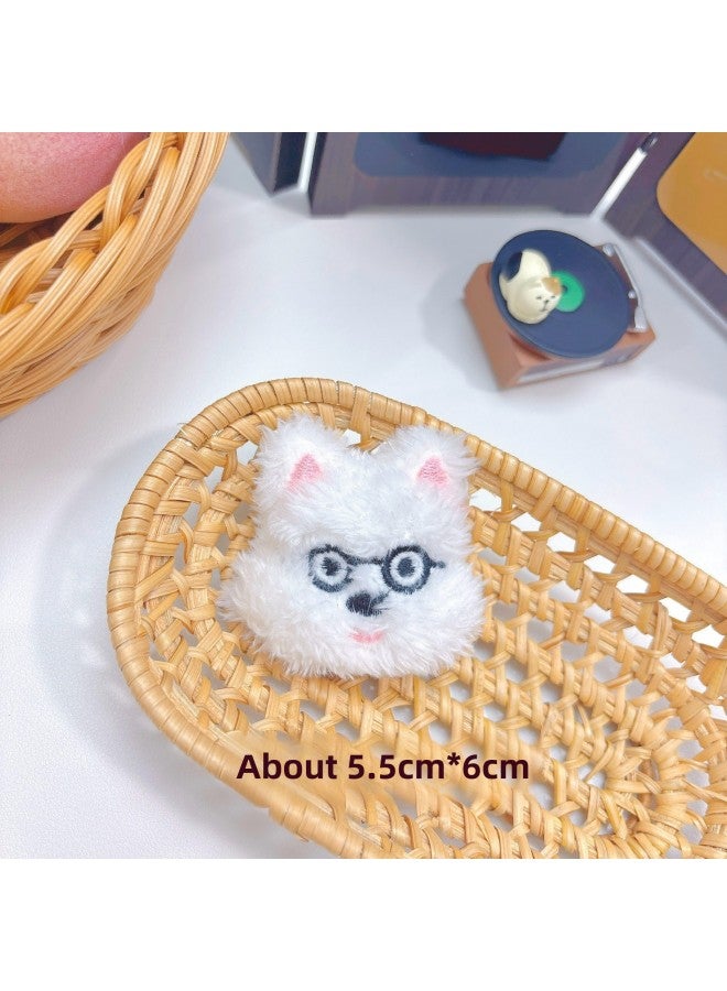 Cartoon Gauxi Dog Pendant Glasses Puppy Children's Wear Accessories Bag Pendant Shoes And Socks Scarf Accessories Accessories-Specifications:Glasses Puppy-Color:Back Opening (no Brooch, No Pendant) - Image 1