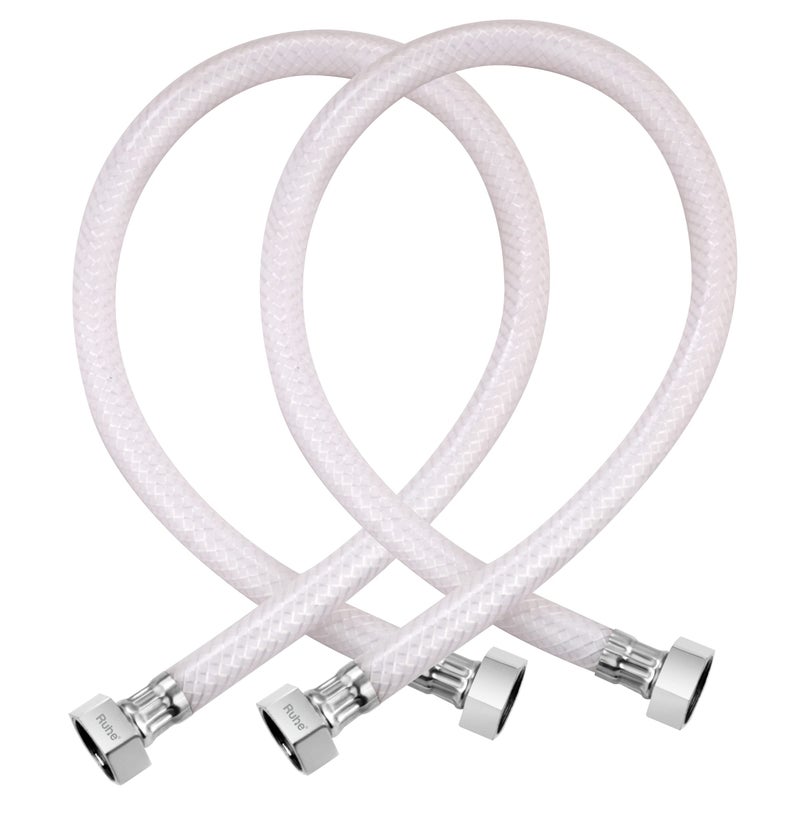 Ruhe® PVC Connection Pipe | Premium PVC Connection Pipe Suitable for Hot & Cold Mixer Faucets for basins and sinks, Geysers, and Flush tanks | 18 Inches (Set Of 2) - Image 1