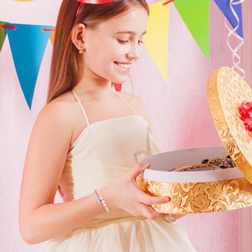 Sereney هدية عيد ميلاد للبنات بعمر 8 سنوات، أساور عيد الميلاد القابلة للتعديل مع خرز عيد الميلاد الثامن للبنات بعمر 8 سنوات، هدايا لابنتك أو ابنة أختك أو حفيدتك - Image 3
