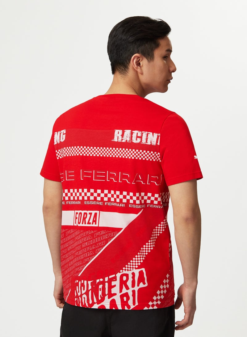 سكوديريا فيراري رقبة مستديرة قصيرة الأكمام - Image 3