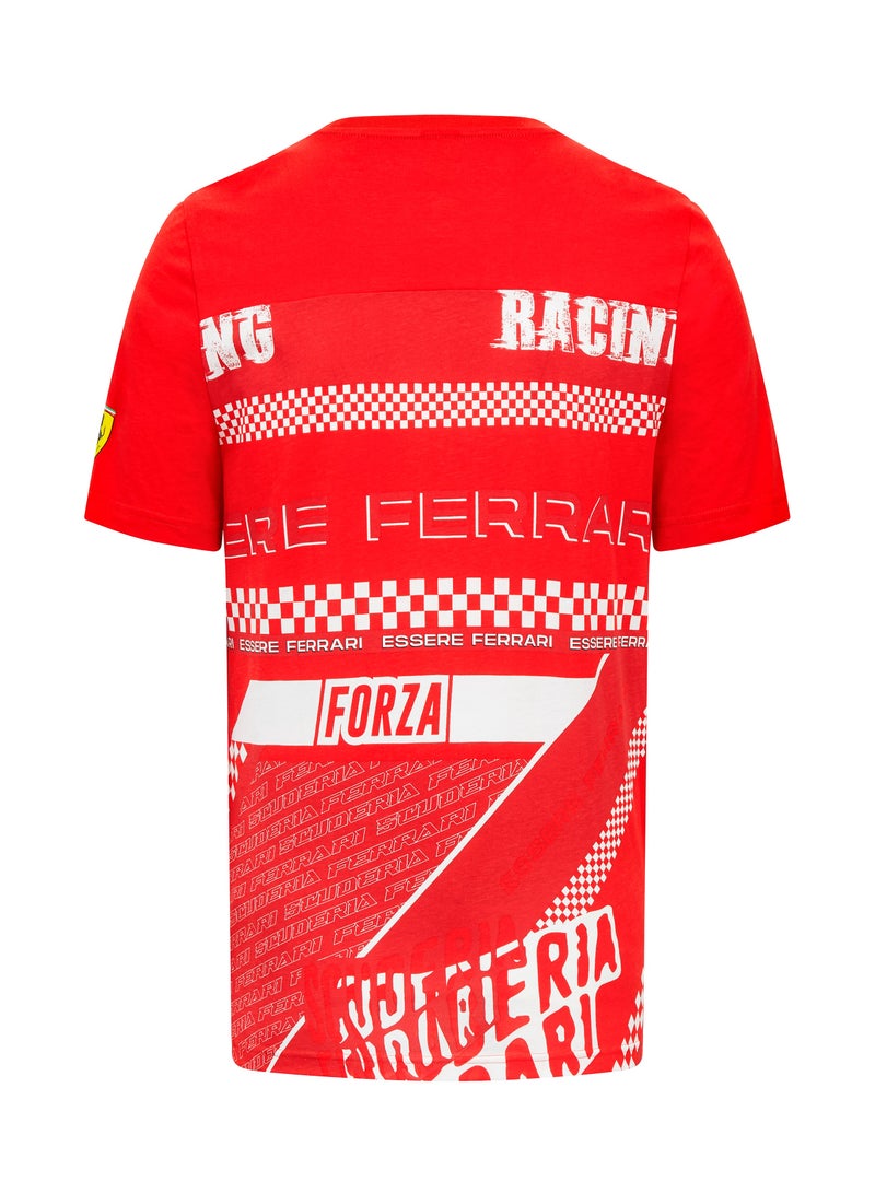 سكوديريا فيراري رقبة مستديرة قصيرة الأكمام - Image 4