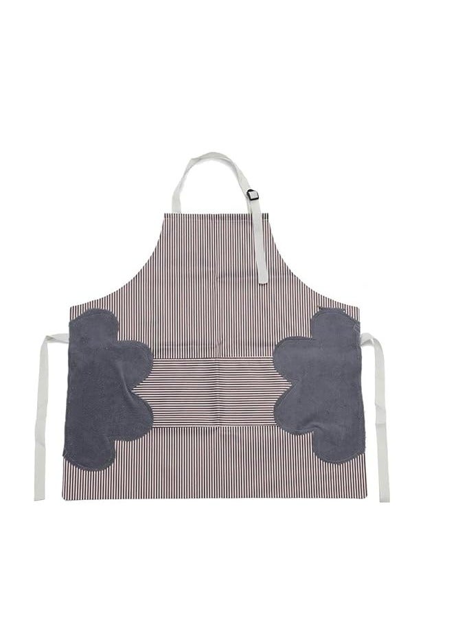 Waterproof kitchen apron with adjustable neck buttons and a long drawstring; practical and oil-resistant apron, suitable for men and women for cooking, cleaning, grilling, and household use. - Image 2