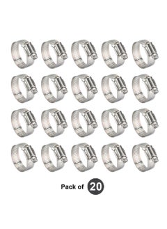 Duravel Duravel Stainless Steel Hose Clamps, Adjustable Worm Drive,(Pack-Of 20, 9-12mm)  - Image 1