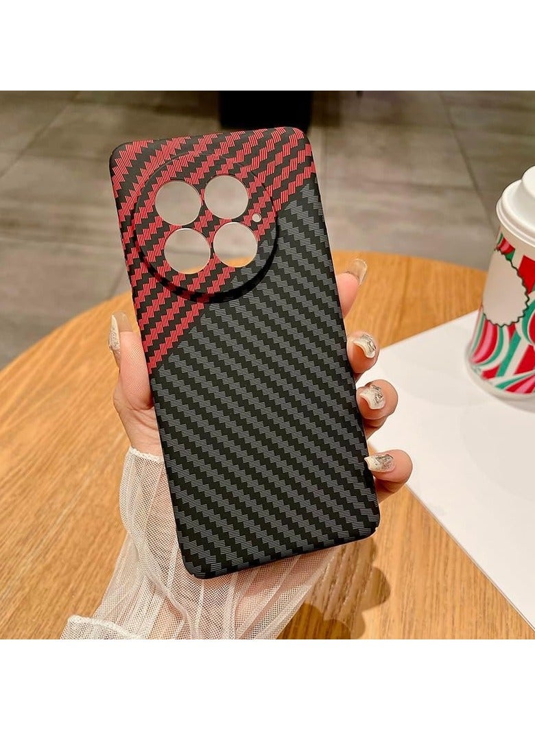 VKL Ultra Thin Aramid Carbon Fiber Case for Oneplus 13 2025 (Black/red) - Image 1