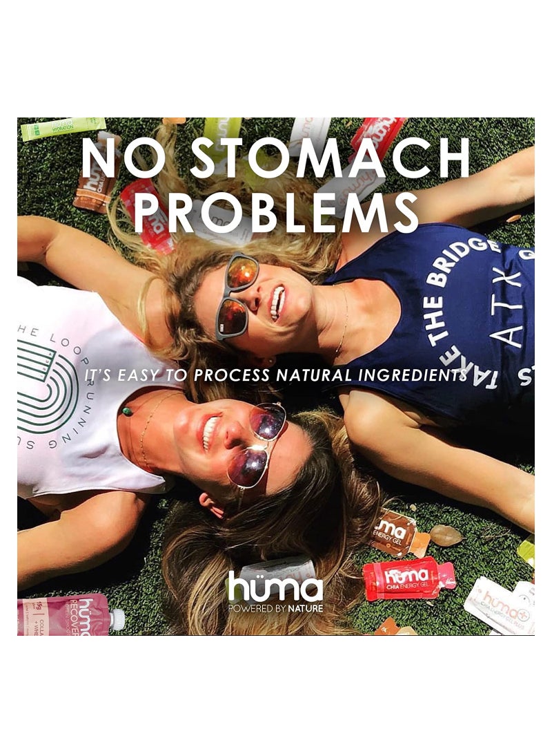 Huma Chia Energy Gel-Strawberries-9 count x 43g-22gr Carbs,105mg Sodium,100% All Natural,Vegan,Gluten Free,Caffeine Free,No Stomach Problems,Great Taste,Easy Digestion - Pack of 9 - Image 3