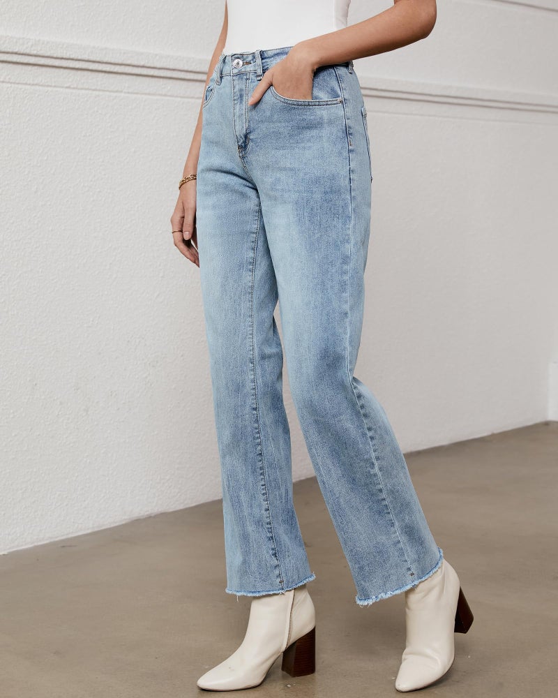 GRAPENT Baggy Jeans for Women Womens Work Pants Pantalones De Mujer High Waisted Pants for Women Ice Blue Small Fits US Size 4 to 6 - Image 2