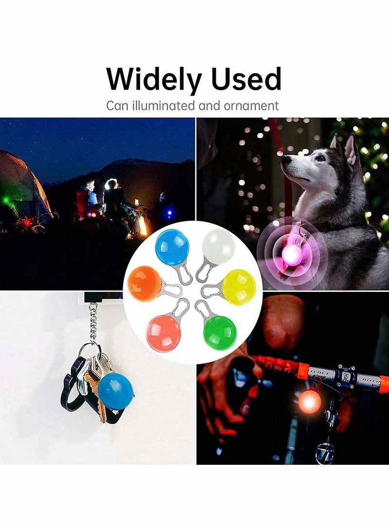 KASTWAVE 6 Pcs Dog Collar Light, Waterproof Safety Necklace LED Lights Clips with Carabiner and 3 Flashing Modes, Suitable for Camping, Night Walking Large... - Image 3