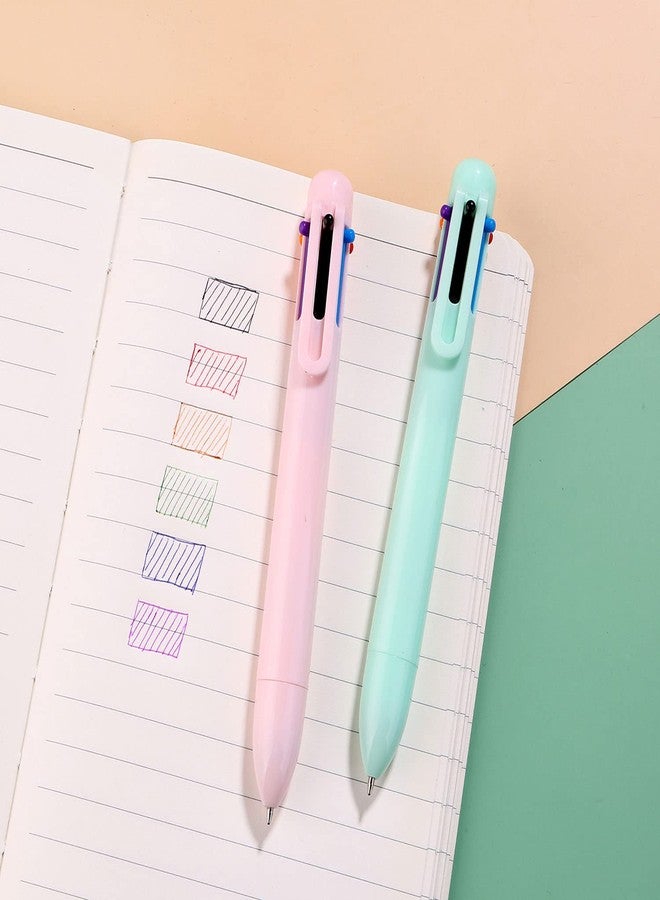 SUNREEK Multicolor Pen - 30 Pack 0.5mm 6-in-1 Retractable Ballpoint Pens for Office School Supplies Students Children Gift - Image 5