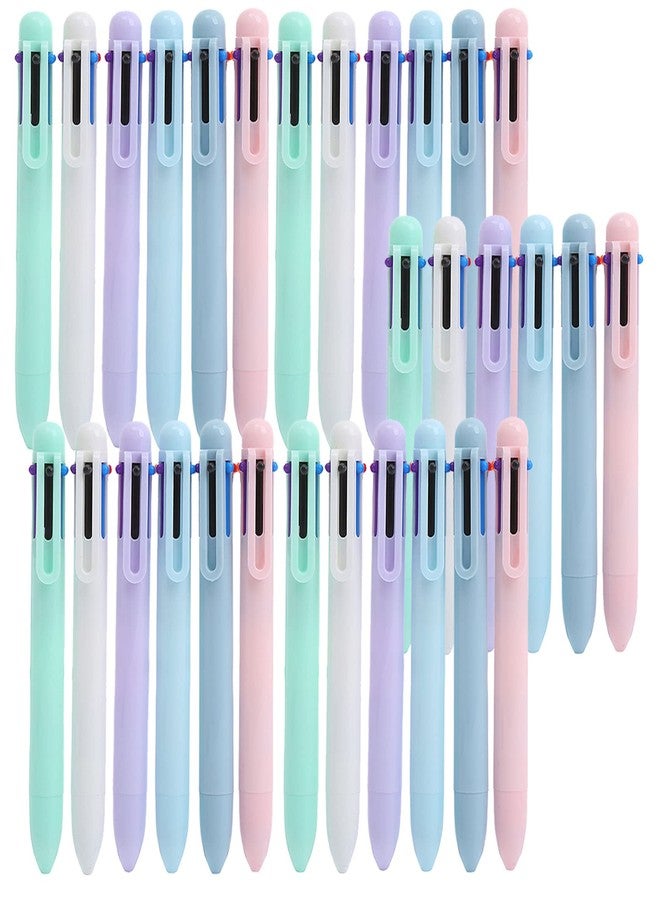 SUNREEK Multicolor Pen - 30 Pack 0.5mm 6-in-1 Retractable Ballpoint Pens for Office School Supplies Students Children Gift - Image 1